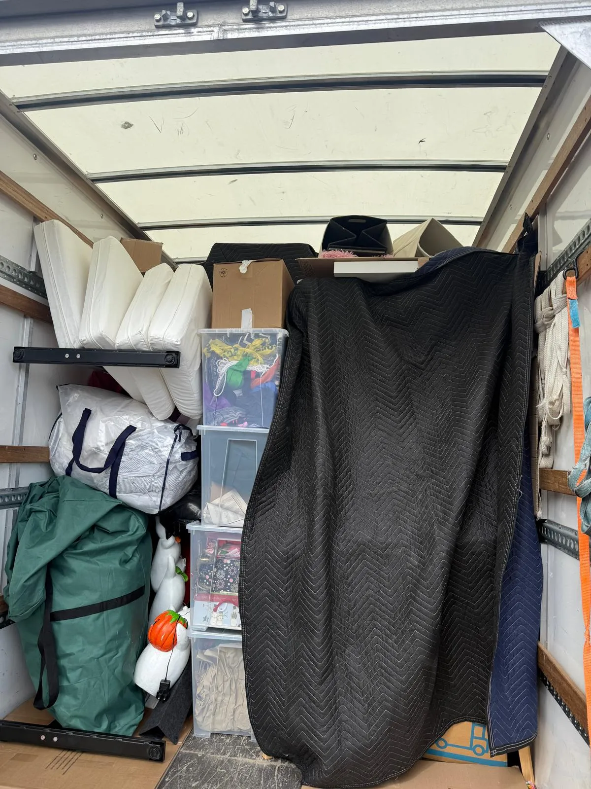 A removal van prepared for a longer journey